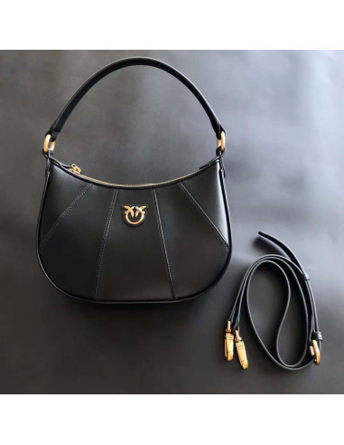 sac à main en cuir à plaque logo