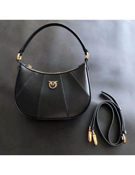 sac à main en cuir à plaque logo