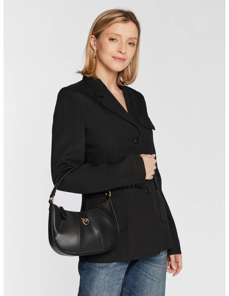 sac à main en cuir à plaque logo